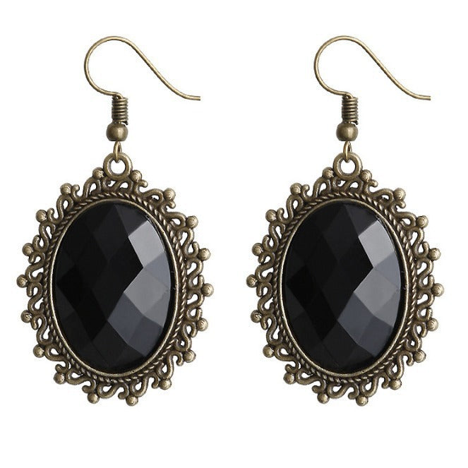 NEW Gothic Victorian Black Water Drop Pendant Lace Necklace Women Girl Tassel Steampunk Style Halloween Jewelry Earings for Girl - Charlie Dolly