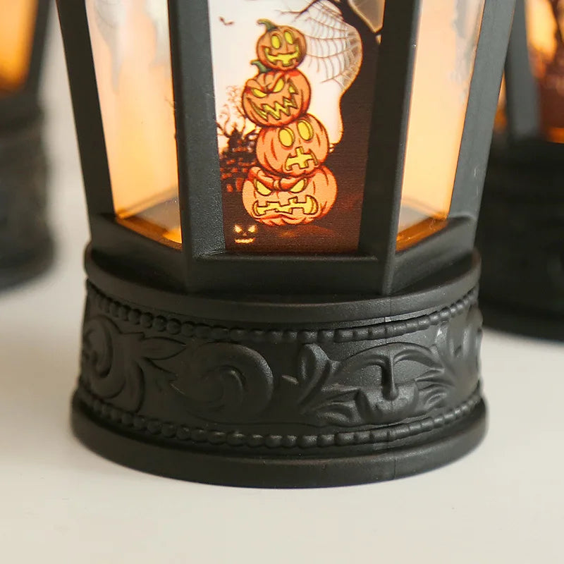 Halloween Decoration Electronic Candle Light Retro Pumpkin Witch Human Skeleton Night Light LED Lamp Halloween Decoration 2023 - Charlie Dolly