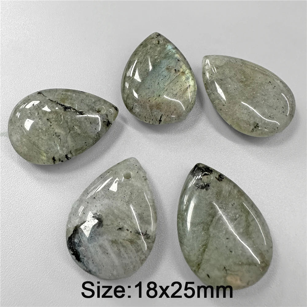 Natural Water Drop Stone Pendant 18x25mm Lapis Lazuli Amethysts Quartzs Charms Bead For Jewelry Making DIY Necklaces Earrings