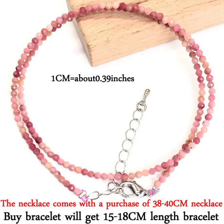 2025 New Boho Exquisite 2mm Natural Stone Necklace Small Chain Ladies Fashion Bracelet Accessories Charm Jewelry Accessorie - Charlie Dolly