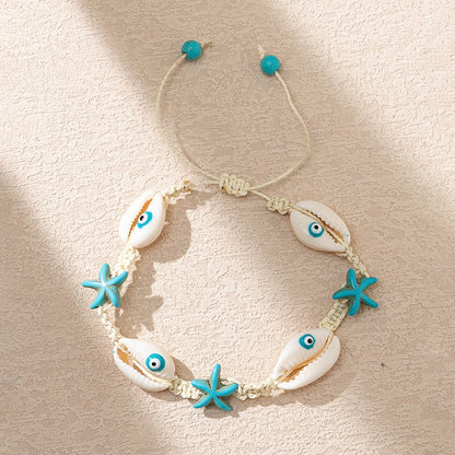Boho Natural Shell Rope Chain Choker Necklaces for Women Kids Cartoon Starfish Turtle Choker Beach Jewelry Gift Summer Holiday