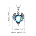 Eudora Real 925 Sterling Silver Eagle Necklace Luxury Austrian Crystal Amulet Pendant Men Women Exquisite Jewelry Party Gift - Charlie Dolly
