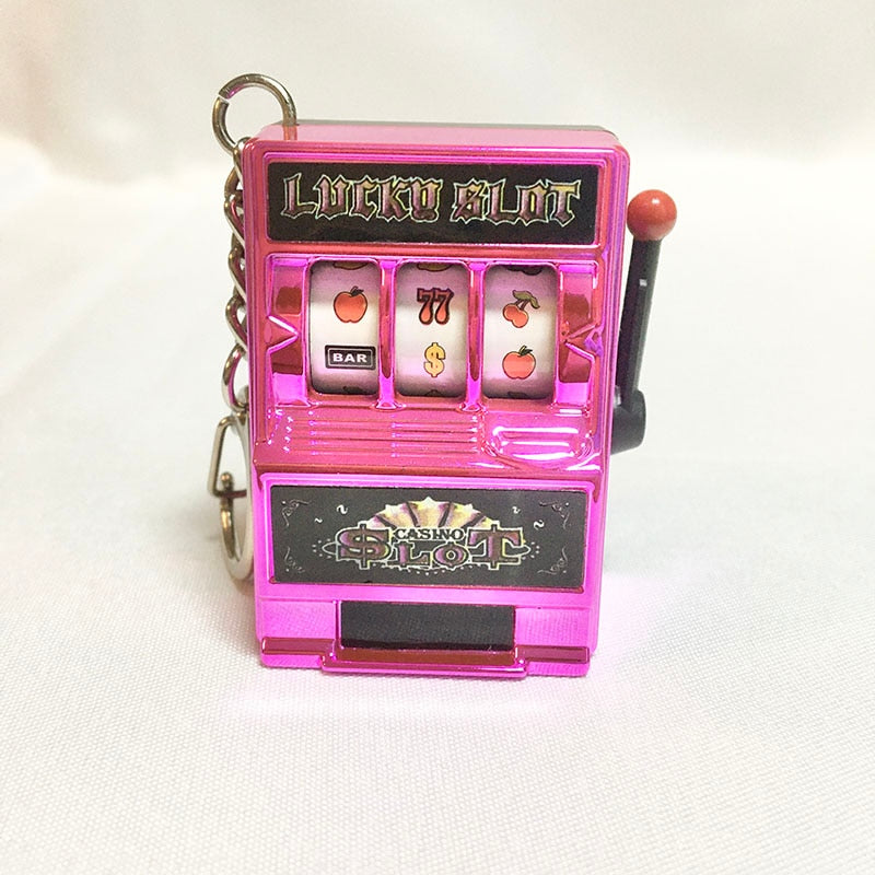 Keychain Toy Fruit Machine Slot Machine Key Chain Fun Creative Car Jewelry Key Chain Jewelry Wholesale