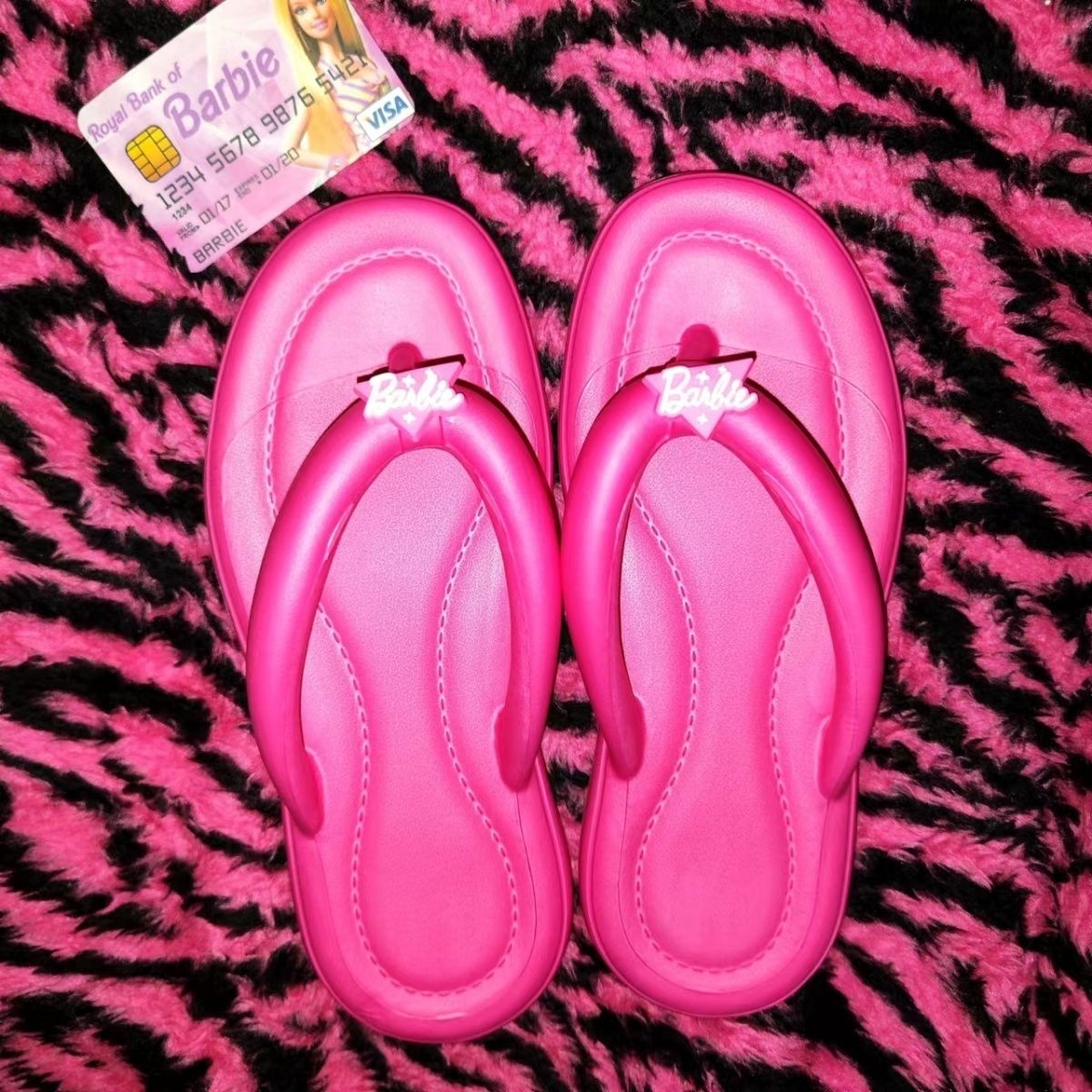 Y2K Girls Barbie Slippers Fashion Ladies Homemade Love Letter Eva Flip-Flops Female Sandals Shoes Women All Match Slippers Gifts - Charlie Dolly