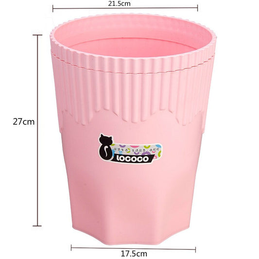 Creative Pink Waste Bin Anime Card Captor Sakura Plastic Trash Can Kawaii Cartoon Home Office Desktop Garbage Storage Basket New - Charlie Dolly