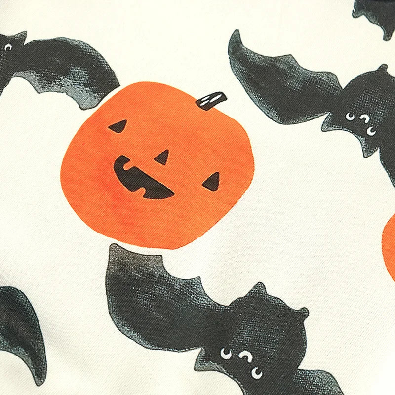 Boy Halloween Sweater Child Cartoon Jack O'lantern And Bat Print Tops Kids Autumn And Winter Celebration Party Play Hoodies - Charlie Dolly
