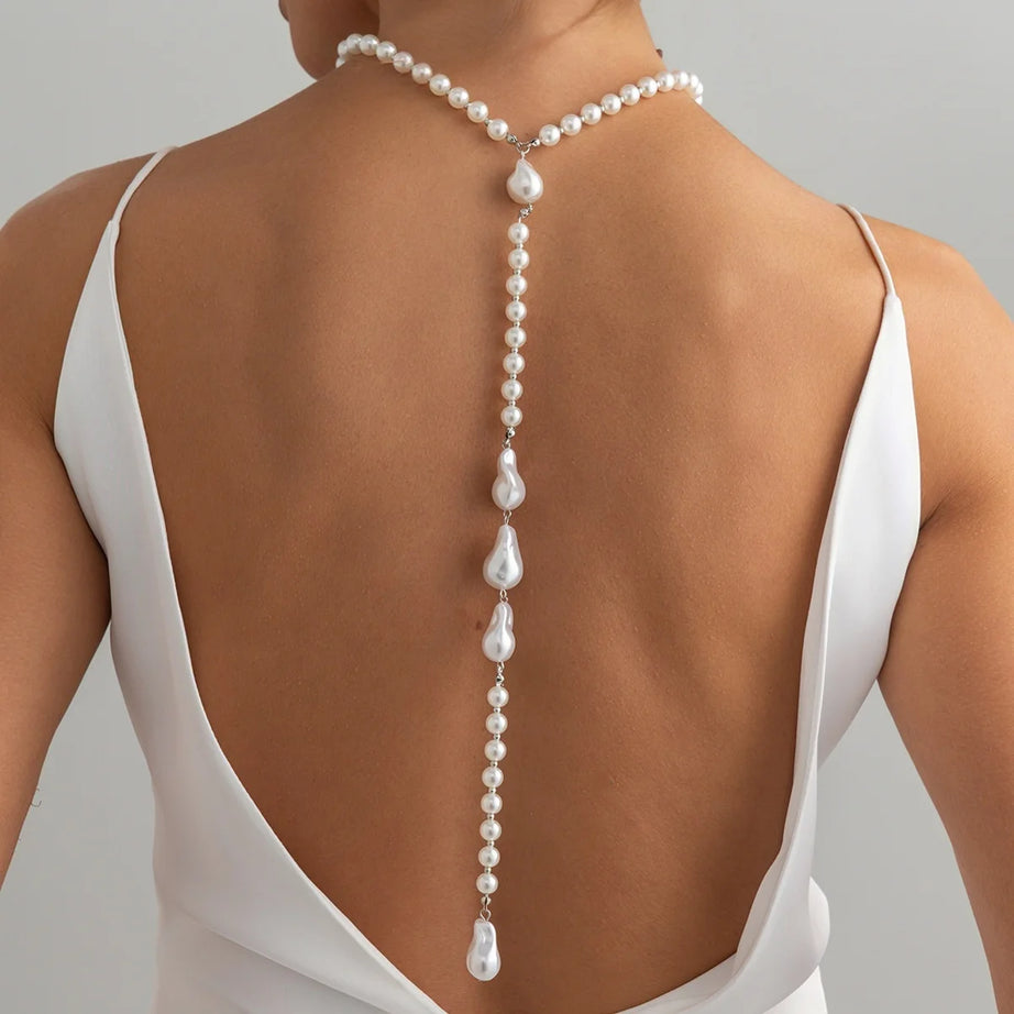 Baroque Imitation Pearl Multilayer Boho Choker and Body Chain