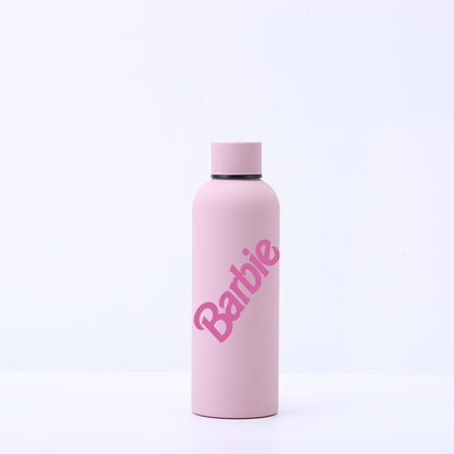 Anime 500Ml Barbie Stainless Steel Insulation Cup Kawaii Cold Insulated Sport Water Bottle High Capacity Thermos Drinking Kettle