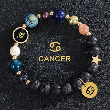 Zodiac Bracelets for Women 12 Constellations Crystal Stone Bracelet for Birthday Zodiac Gifts Constellation Charm Bracelet