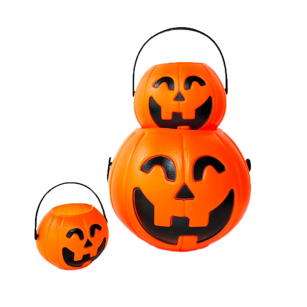 Halloween Pumpkin Bucket for Candy Snack Gift Holder Portable Boxes Kids Trick or Treat Packaging Halloween Decoration 2024 - Charlie Dolly