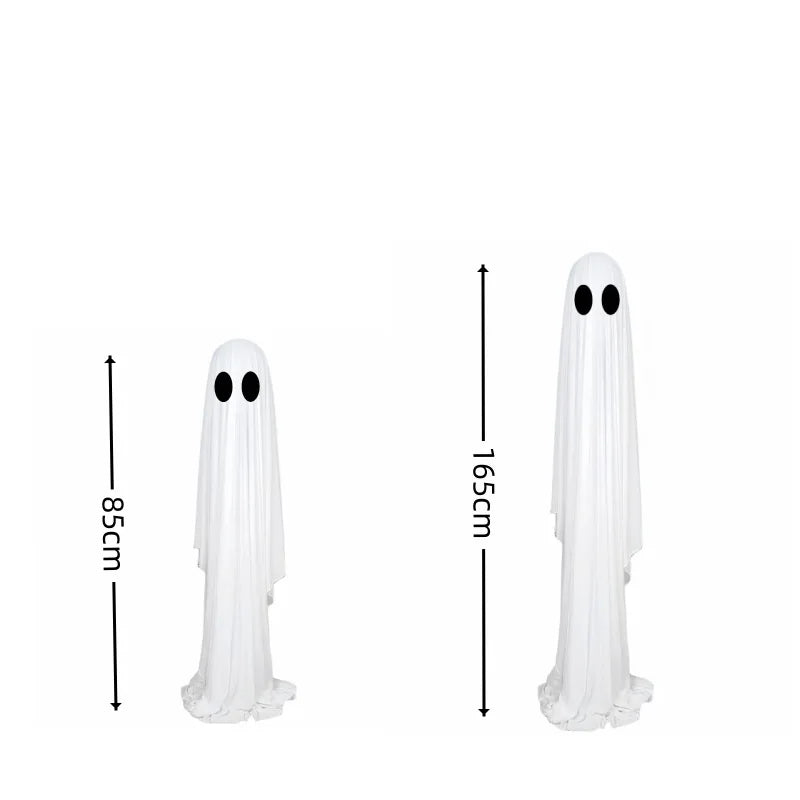 Halloween Patio Decor Outdoor Halloween Party Decor Indoor Spooky Ghost Standing Decor with String Lights Halloween Ghost Lights - Charlie Dolly