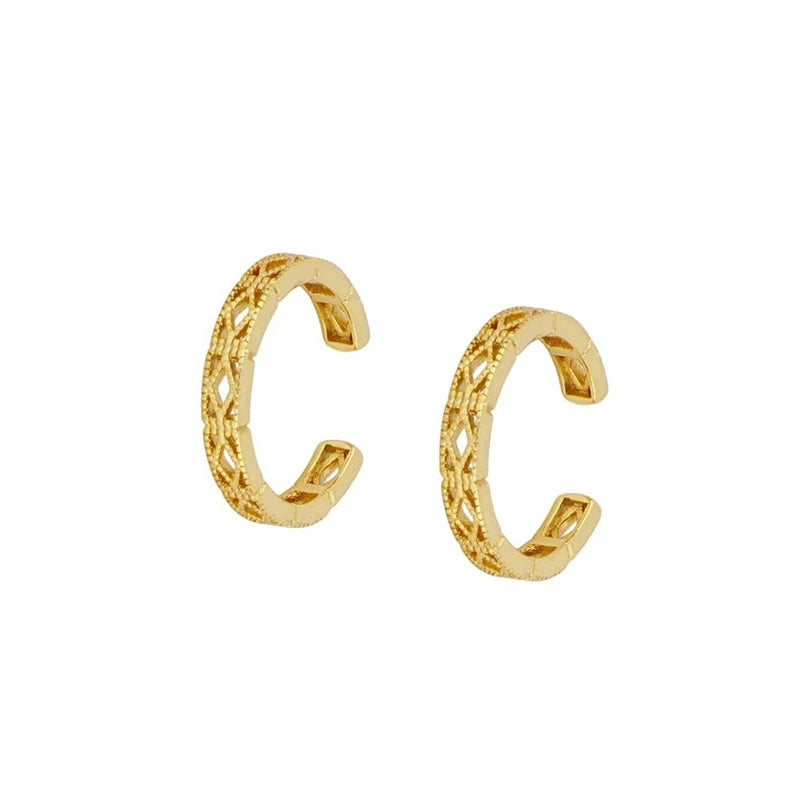 ISUEVA Gold Plated Hoop Earrings Set for Women Retro Boho Piercing Ear Cuffs Stud Drop Dangle Earrings 2023 Jewelry Accessories