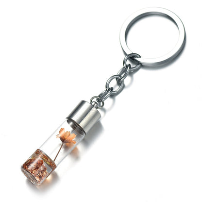 Fashion Eternal Flower Keyring Handmade Natural Plant Keychain for Women Men Bag Accessories Creative Friendship Gifts