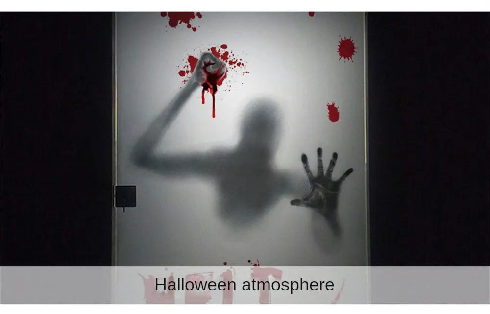 Horror Bloodstain Wall Sticker Handprint Footprint Blood Skull Window Sticker Halloween Decoration 2024 Halloween Scary Sticker - Charlie Dolly
