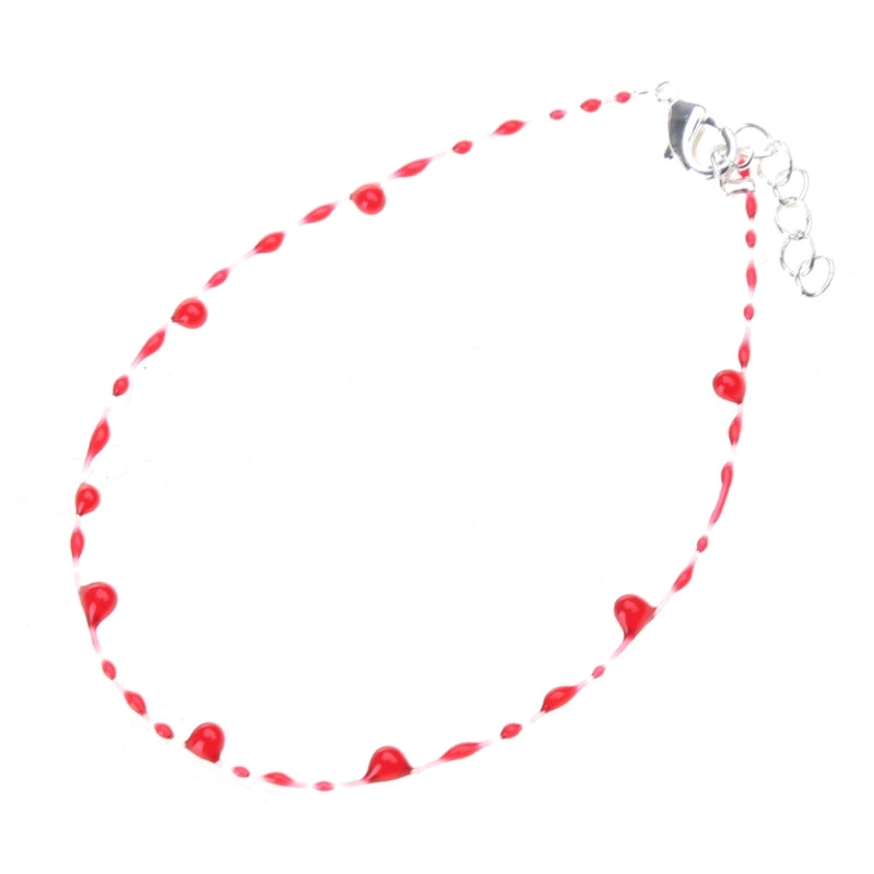 Blood Drop Jewelry Blood Drop Bracelet/Necklace Chain Necklaces/Bracelets Alloy Material Halloween Jewelry for Man Woman F19D - Charlie Dolly