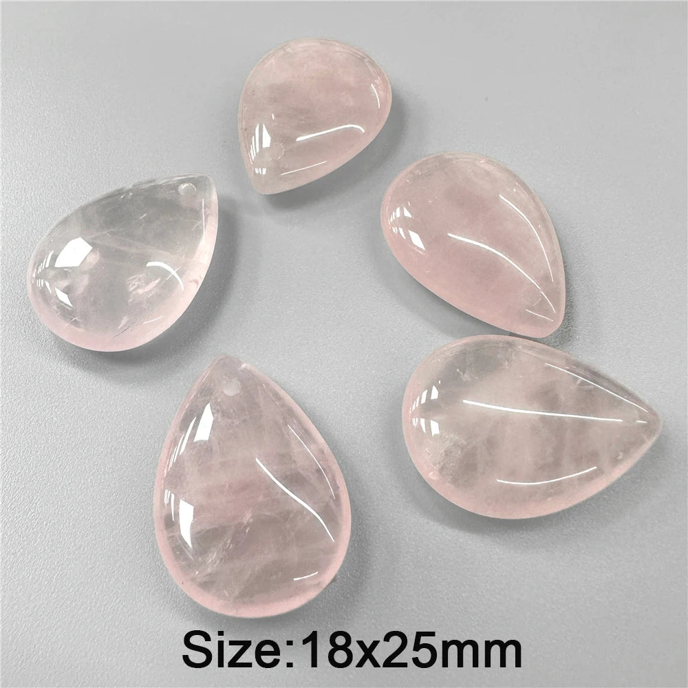 Natural Water Drop Stone Pendant 18x25mm Lapis Lazuli Amethysts Quartzs Charms Bead For Jewelry Making DIY Necklaces Earrings