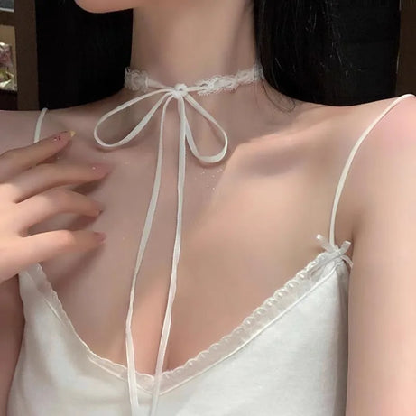 Metal Tube Velvet Double Layer Choker Necklace Jewelry