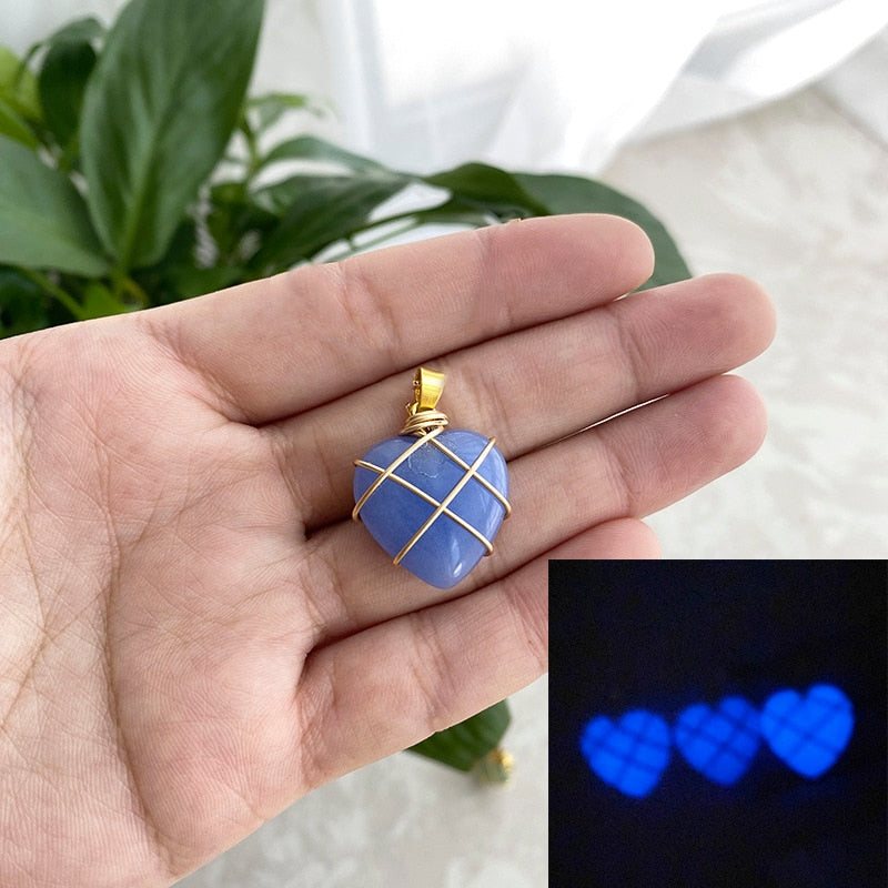 2022 Fashion Opal Heart Necklace Castle Necklace For Woman Girls Rose Quartz Barbie Necklace Jewelry Accessories Gift - Charlie Dolly