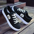 2023 New Spring Summer Women Canvas Shoes flat sneakers women casual shoes low upper lace up white shoes - Charlie Dolly