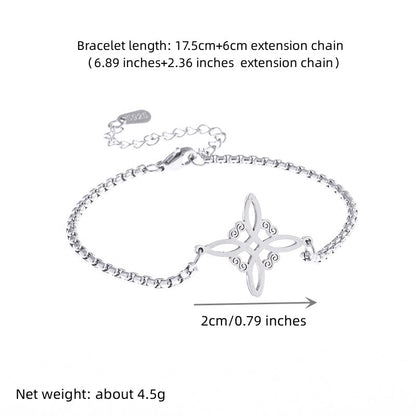 Silver Color Witch Knot Necklace for Women Stainless Steel Choker Necklaces Vintage Amulet Protection Supernatural Jewelry Sets