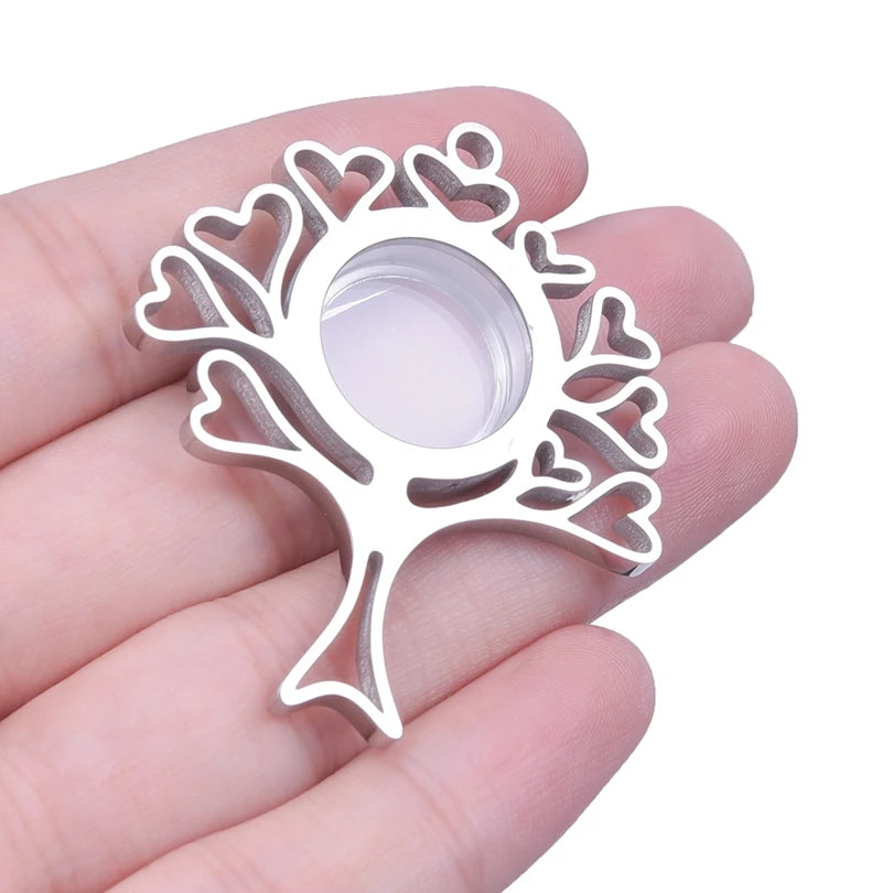High Quality Retro Lotus Flower Glass Relicario Photo Locket Necklace Picture Locket Pendant Floating Charms Necklace For Women