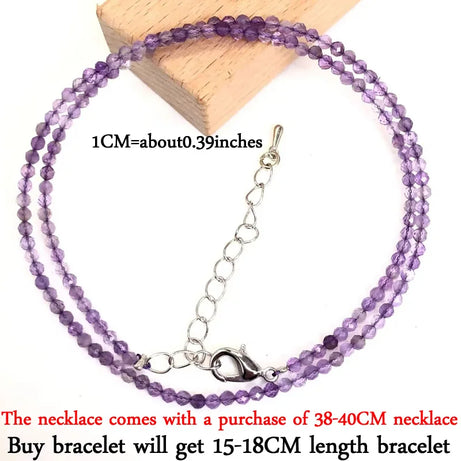 2mm Gemstone Beaded Necklace & Bracelet