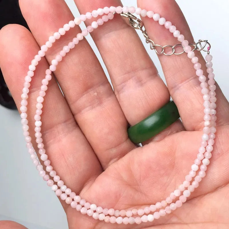 2025 New Boho Exquisite 2mm Natural Stone Necklace Small Chain Ladies Fashion Bracelet Accessories Charm Jewelry Accessorie