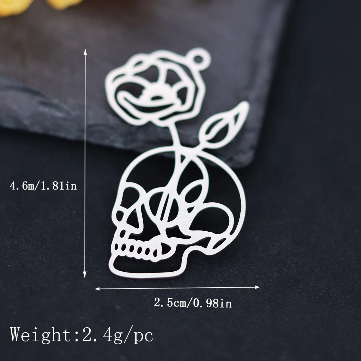 3PCS Art Line Lotus Flower Moon DIY Craft Tassels Earrings Necklace Stainless Steel Pendant Charms for Jewelry Making Accessory