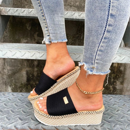 Summer Women Wedge Sandals Platform Flip Flops Soft Comfortable 2023 New Casual Shoes Outdoor Beach Slippers Ladies Sandals - Charlie Dolly