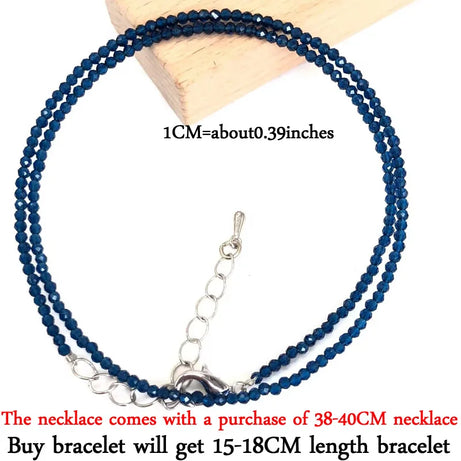 2mm Gemstone Beaded Necklace & Bracelet