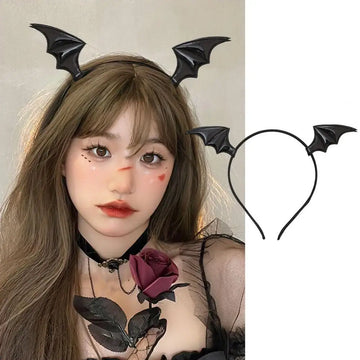 Unisex Hair Hoop Devil Wing Cosplay Hair Hoop Ultralight Halloween Headband for Dress-up Novelty Hair Accessories