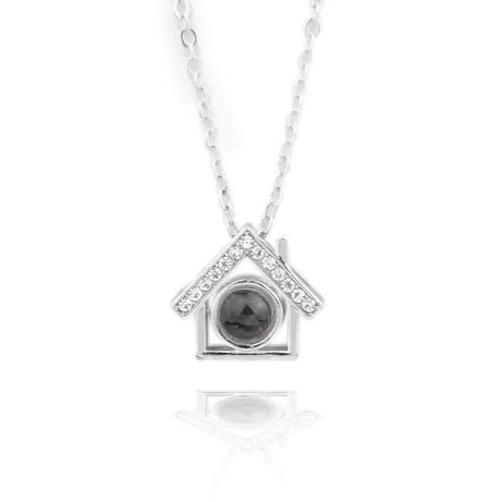 Projection Necklace, I Love You in 100 Languages, Zircon Heart Pendant Gift