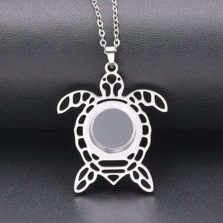 Retro Lotus Flower Photo Locket Pendant Necklace, Vintage Relicario Keepsake Talisman
