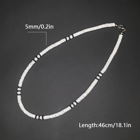 Tribal Coconut and Puka Shell Boho Necklace for Men