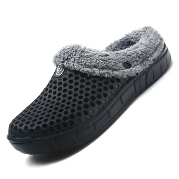 2023 Winter Warm Slippers Women Men Shoes Indoor Slides Cotton Pantoffels Casual Clogs With Fur Easy On House Floor Slippers - Charlie Dolly