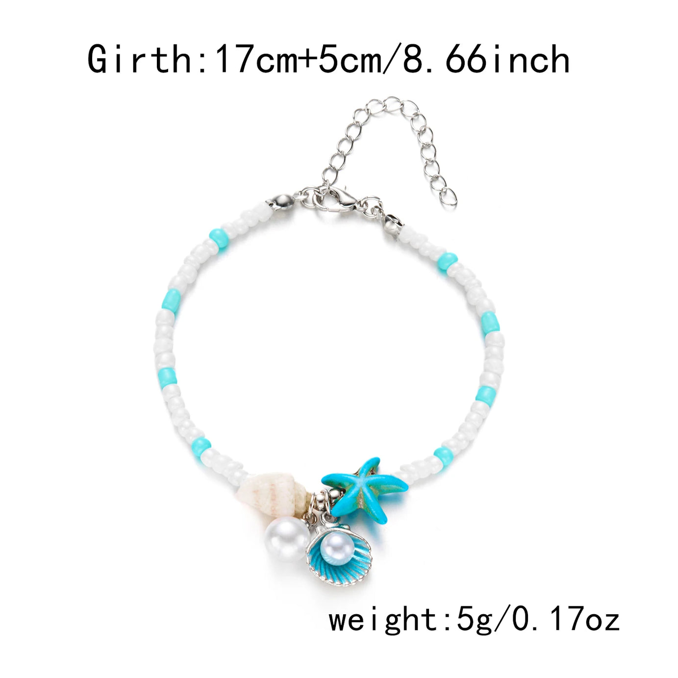Natural Shell Chip and Conch Boho Bracelet