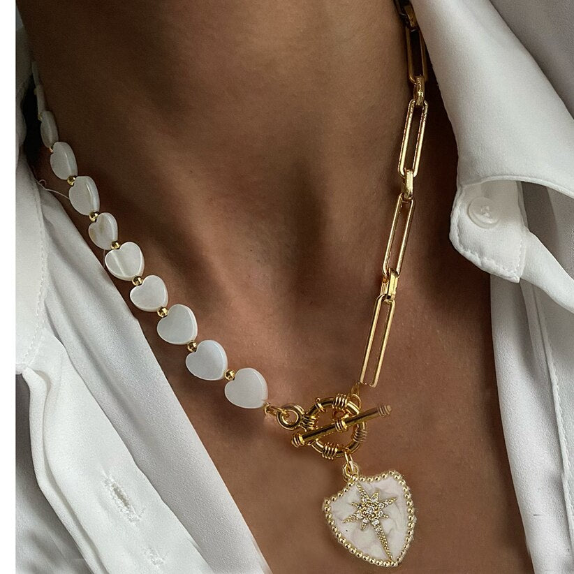 Collar Handmade Choker Man Women Minimalist Mix De Colares Rebeca E Diana Stone Ladies Fashion Jewelry necklace Creative Gift - Charlie Dolly