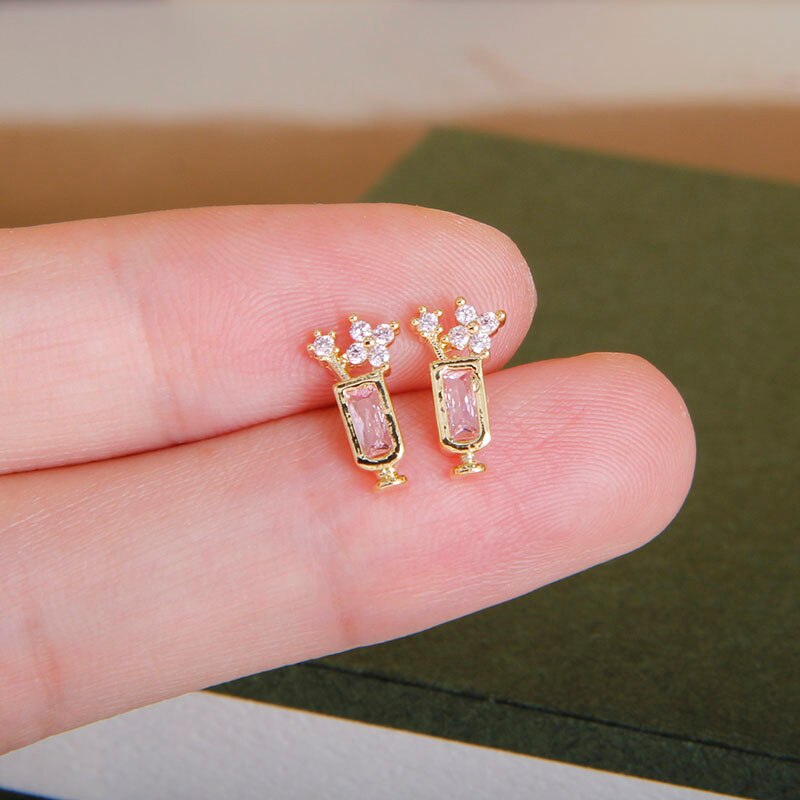 Sight Cute Opal Dolphin Earrings  Fashion Brand Jewelry Delicate Crystal Ocean Animal Stud Earrings for Women Gift - Charlie Dolly