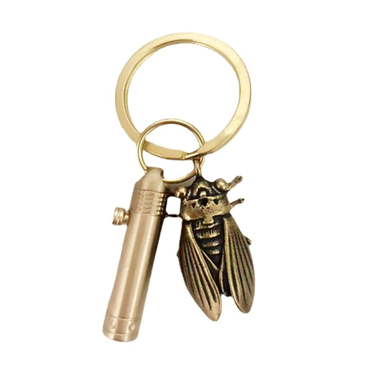 Brass Mini Knife Self-defense Keychain Gift Gun Bolt Paper Cutter Outdoor Carry-on Demolition Express Utility Knife Cutting Tool - Charlie Dolly