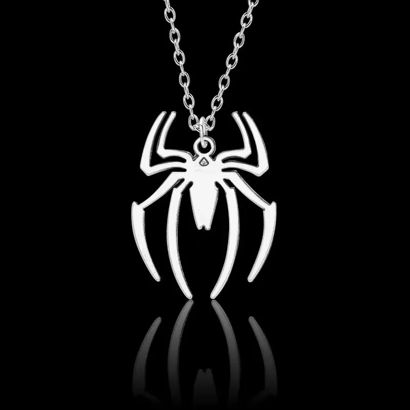 1Pc Retro Spider Necklace Punk Gothic Insect Pendant Keychain Trendy Charm DIY Jewelry Halloween Birthday Party Gift 2024 - Charlie Dolly