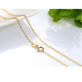 Genuine 14k Gold Color Necklace For Women Water Wave Chain Snake Bone/starry/Cross Chain 18 inches Necklace Pendant Fine Jewelry - Charlie Dolly