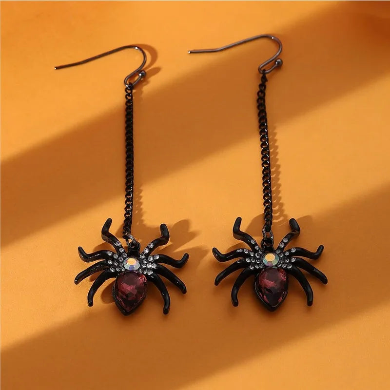 Gothic Spider Web Earring, Punk Tattoo Stud Earring for Halloween Witchy Silver Earring Jewelry Gifts - Charlie Dolly