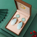 Vintage Long Water Drop Feather Earrings for Women Elegant Insert Rhinestone Crystal Bead Leaf Tassel Earring Female Jewelry - Charlie Dolly