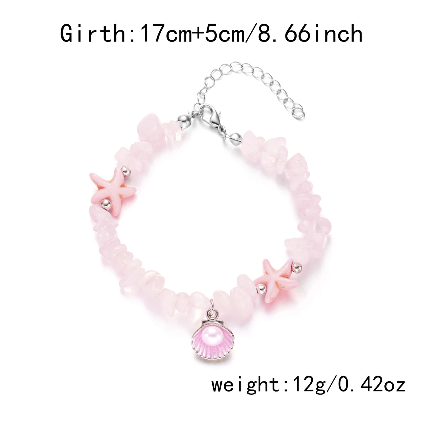 Natural Shell Chip and Conch Boho Bracelet