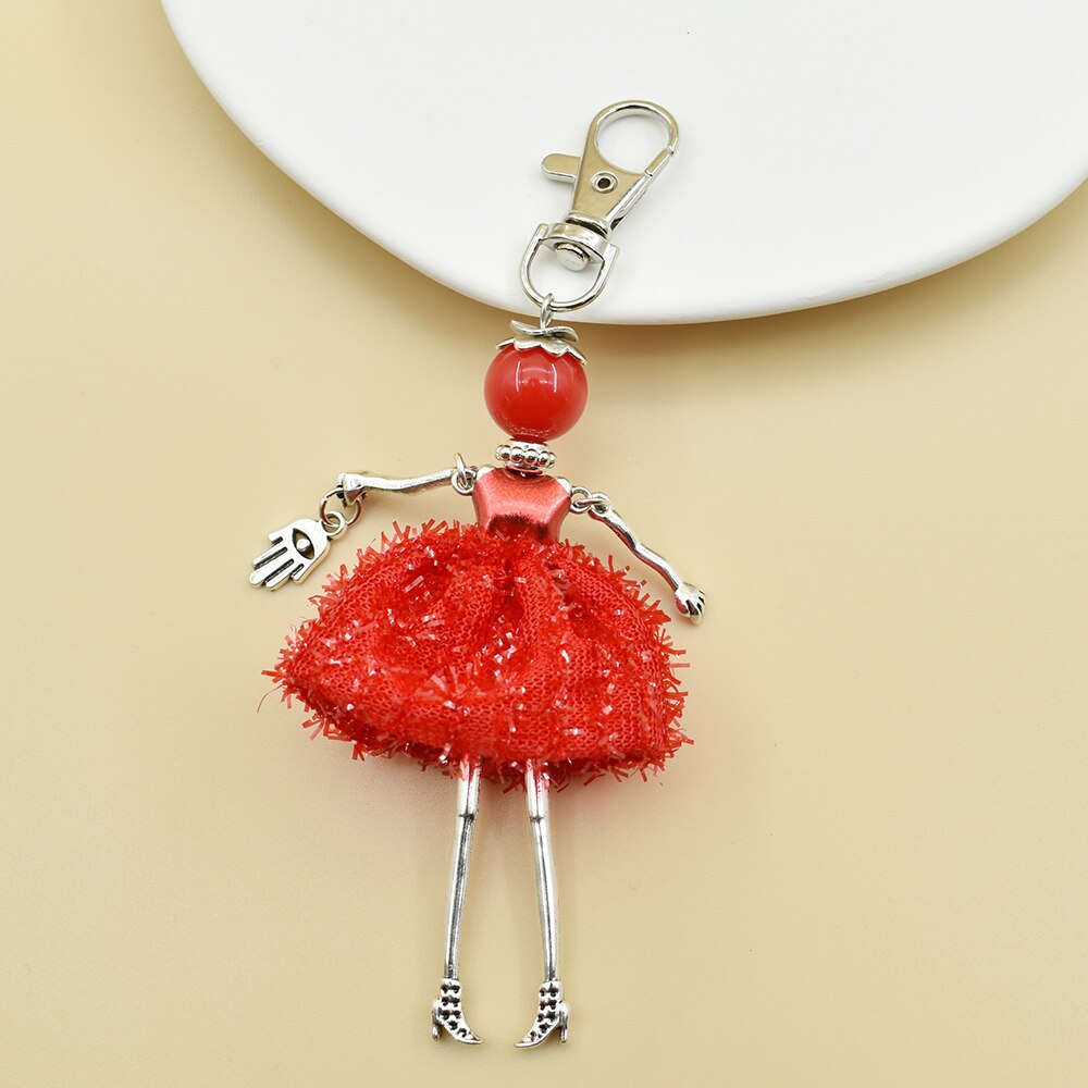 YLWHJJ brand Doll Handmade Cute charm keychain for Women Car Pendant Girls fashion Jewelry Bag key chains Accessories key ring - Charlie Dolly