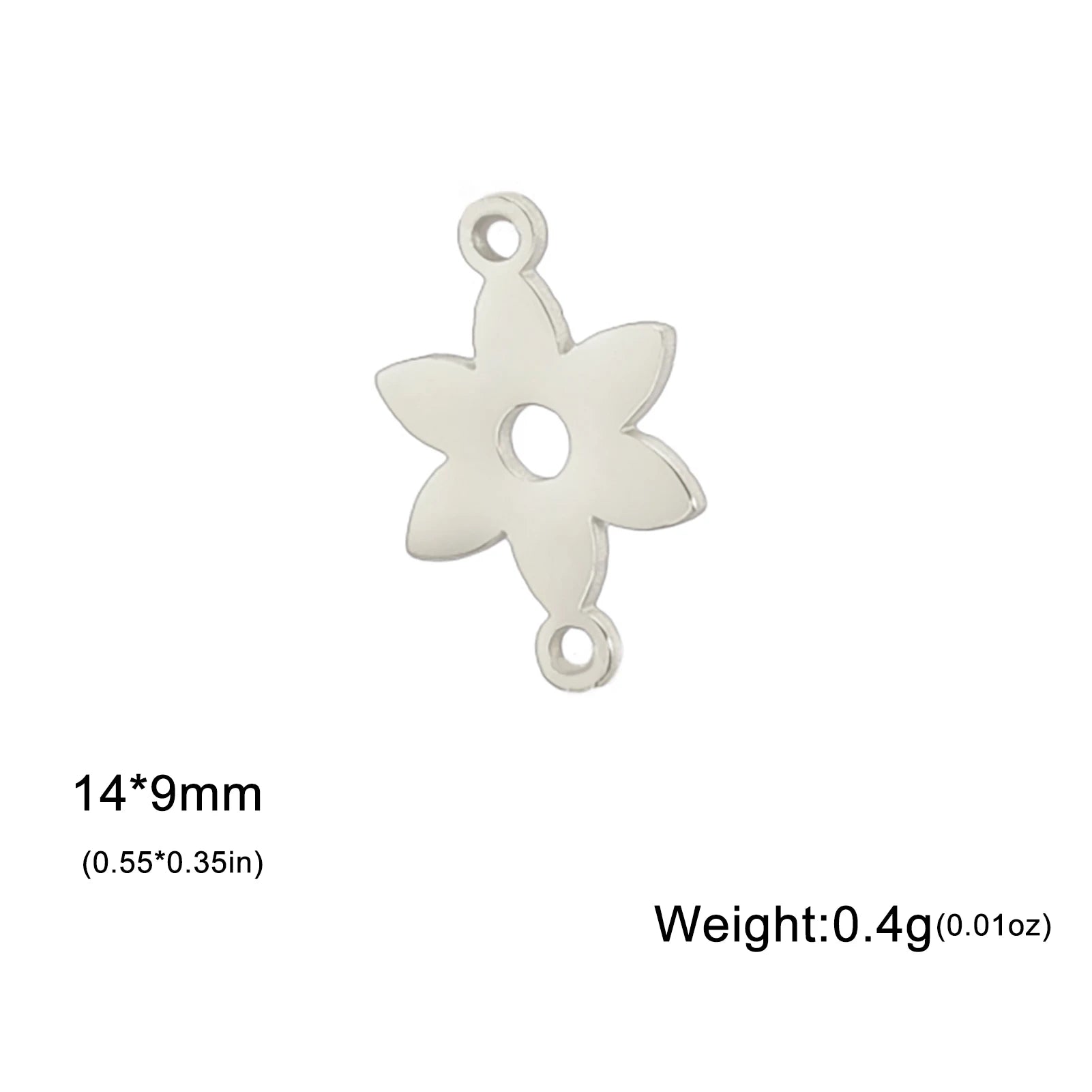 5 pieces of lotus shell stainless steel bracelet pendant necklace small sun shell pendant DIY necklace bracelet earrings jewelry