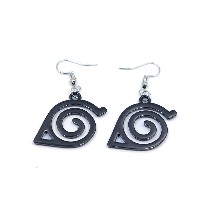Anime Props Jewelry Konoha Earrings for Women Akatsuki Red Cloud Ear Hoops Ninja Darts Dangle Earring Fans Creative Gift - Charlie Dolly