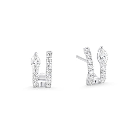 Gold Plated Cubic Zirconia Stud Earrings Jewelry