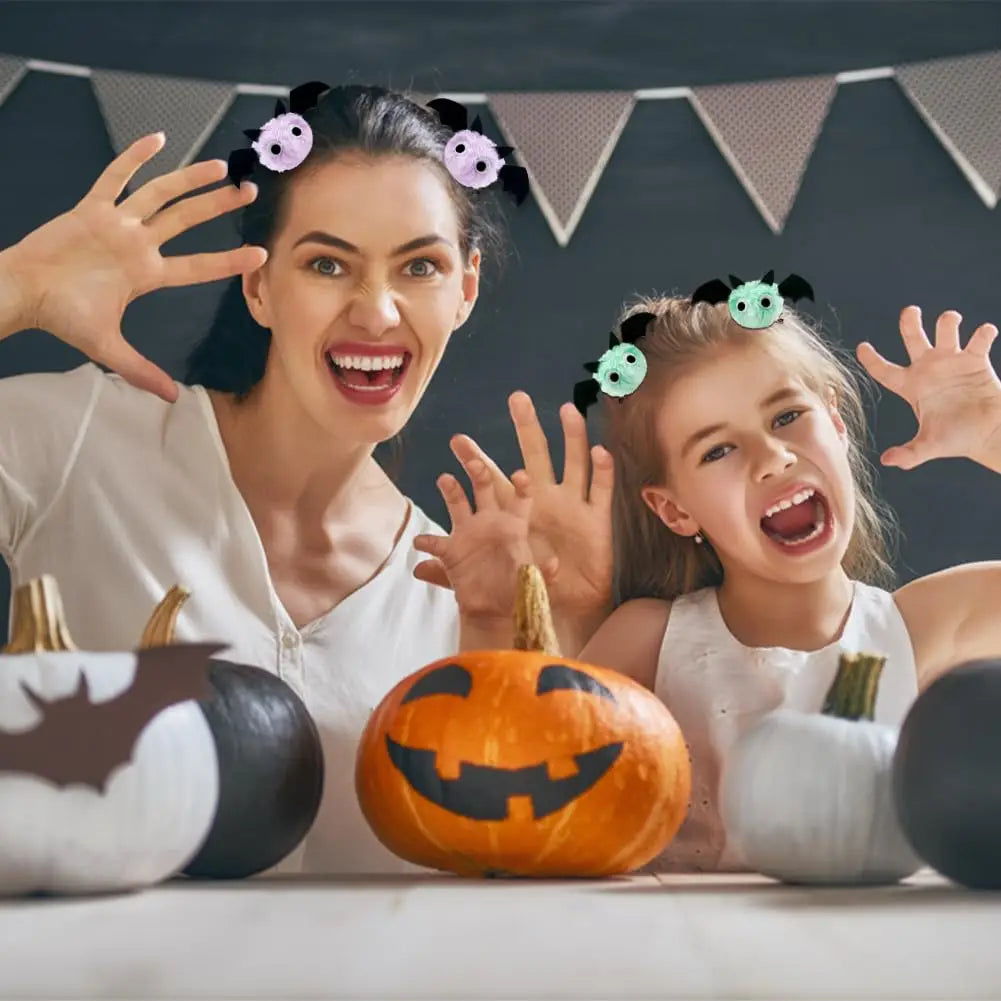 Halloween Plush Bat Hair Clip Plush Crocodile Clip Girl Children's Party Role Playing Decoration Gothic Gift Accessories - Charlie Dolly