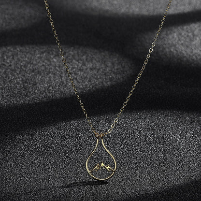 Cxwind Stainless Steel Holder Necklace, Mountain Jewelry, Wedding and Engagement Ring Guardian Necklace Wholesale